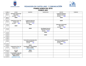 PEDAGOGÍA EN CASTELLANO Y COMUNICACIÓN PRIMER