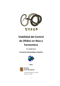 Informe viabilidad del control de ofidios en Ibiza y Formentera