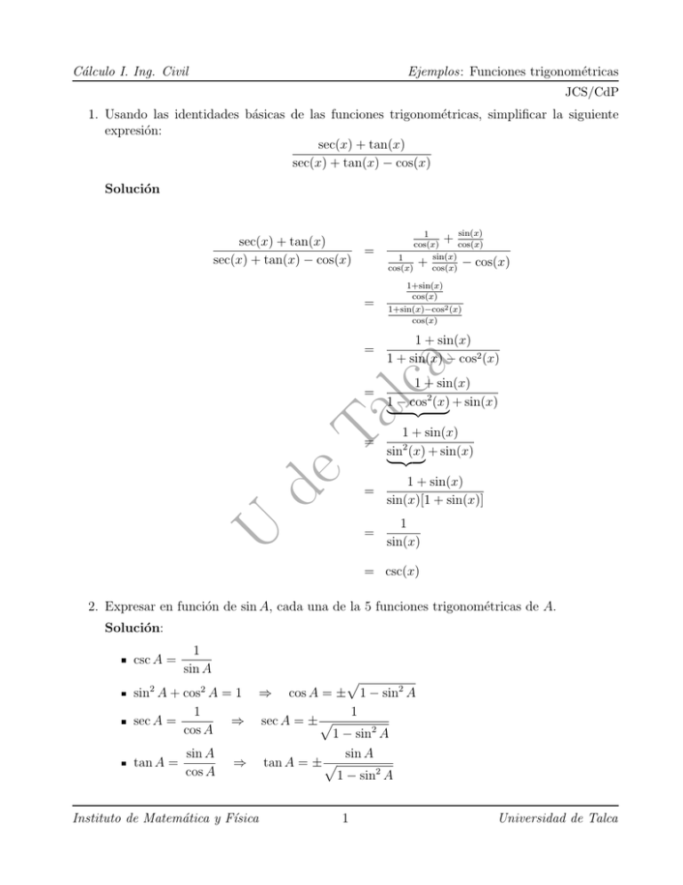 Listado De Ejercicios Resueltos - Matesup