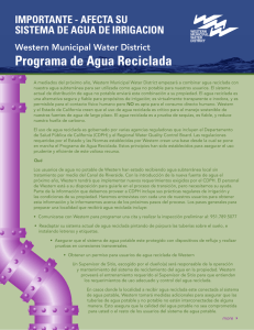 Programa de Agua Reciclada - Western Municipal Water District
