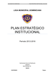 Plan estratégico de la institución