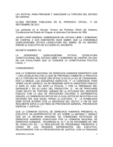 ley estatal para prevenir y sancionar la tortura del estado de chiapas