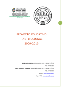 Proyecto Educativo Institucional - Instituto Superior de Formación