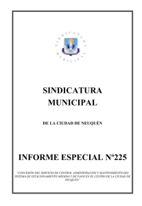 informe especial nº - Sindicatura Municipal de Neuquén