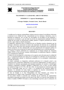 Informe sobre transporte y calidad del aire N1 - UTN