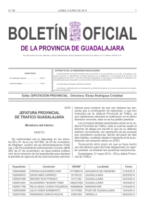 num. 69 lunes 9 junio 2014 - Boletín Oficial de Guadalajara