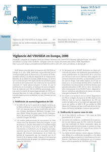 Vigilancia del VIH/SIDA en Europa, 2008