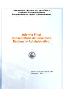 informe final 199-10 subsecretaría de desarrollo regional y