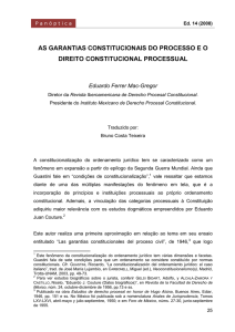 as garantias constitucionais do processo e o direito constitucional