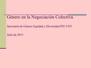 Género en la Negociación Colectiva. - PIT-CNT