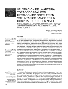 Valoraci&oacute;n de la arteria toracodorsal con ultrasonido doppler en