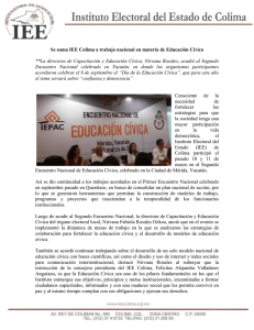 Se suma IEE Colima a trabajo nacional en materia de Educación