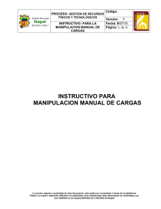 Instructivo de Manipulacion Manual de Cargas 2015.