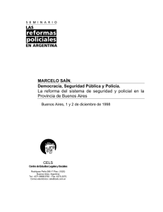 MARCELO SAÍN, Democracia, Seguridad Pública y Policía