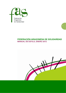 Manual de estilo - Federación Aragonesa de Solidaridad