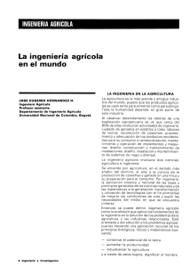 INGENIERIA AGRICOLA La ingeniería agrícola en el mundo