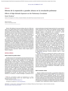 Efectos de la exposición a grandes alturas en la circulación pulmonar