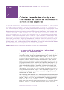 4. Cohortes decrecientes e inmigración como factor de