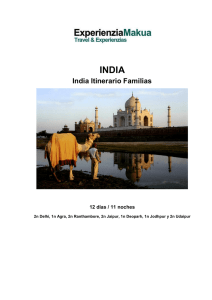 India Itinerario Familias