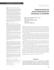 Implementación de norma internacional de inventarios en Colombia