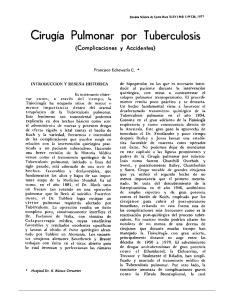 Cirug&iacute;a Pulmonar por Tuberculosis