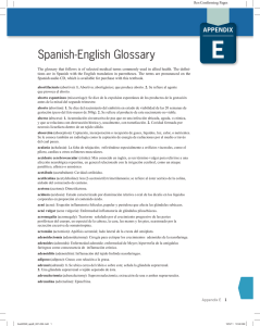 Spanish-English Glossary