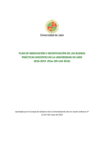 Plan I2D-UJA 2016 - Universidad de Jaén
