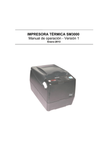 IMPRESORA T&Eacute;RMICA SM3000 Manual de