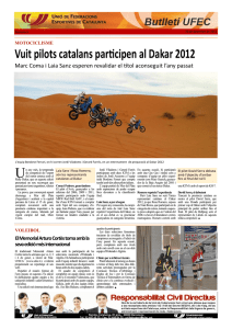 Vuit pilots catalans participen al Dakar 2012