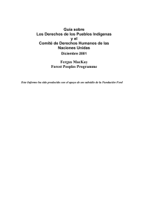 Guía sobre Los Derechos de los Pueblos Indígenas y el Comité de