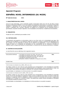 ESPAÑOL NIVEL INTERMEDIO (B1 MCER)