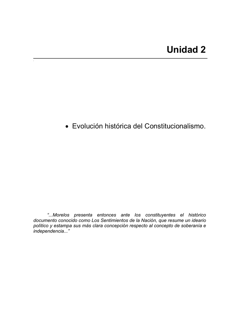 Evolución Histórica Del Constitucionalismo Mexicano