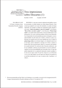 Tres impresiones sobre Descartes (1) - Publicaciones