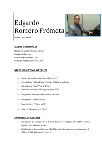Curriculum Edgardo Romero