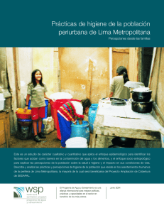 Prácticas de higiene de la población periurbana de Lima