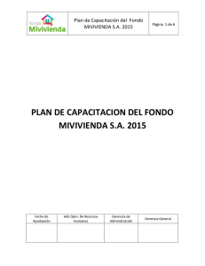 Plan de Capacitación 2015. Aprobado mediante proveído Memo