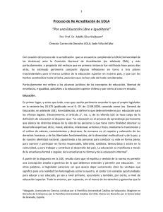 Carta director carrera de derecho - UDLA "Por una Educación Libre