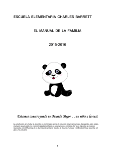 Charles Barrett Elementary School Family Handbook (Spanish)