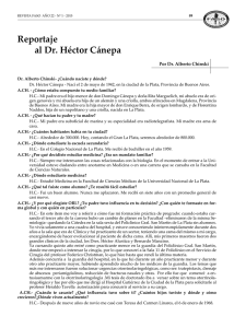 Reportaje al Dr. Héctor Cánepa