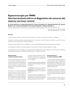 Espectroscopia por RMN - Sociedad de Neurocirugía de Chile