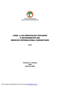 20. Cuba y los principales Tratados e Instrumentos del Derecho