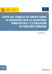Carta del Consejo de Europa sobre la Educación para la