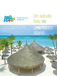 Un saludo feliz de One happy island