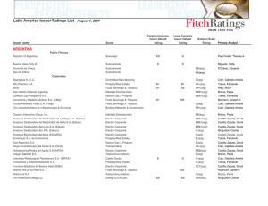 Fitch Latin America - List of issuers 08.01.07