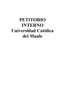 PETITORIO INTERNO Universidad Católica del Maule