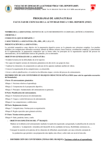 Deportes de Alto Rendimiento II - INEF