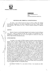 SENTENCIA DEL TRIBUNAL CONSTITUCIONAL En Lima, a los 22