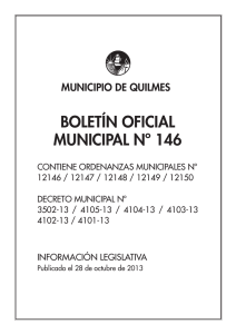 28.10.13 Boletín Oficial Municipal N° 146