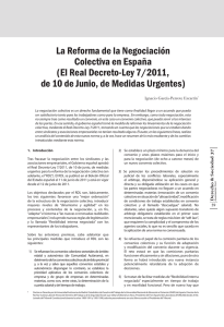La Reforma de la Negociación Colectiva en España (El Real