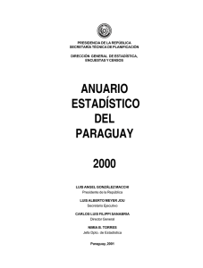 anuario estadístico del paraguay 2000
